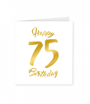 Gold white cards - 75 years