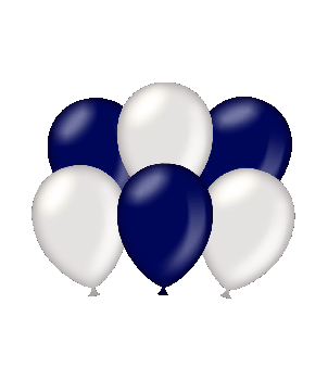 Party balloons - Metallic blue - silver