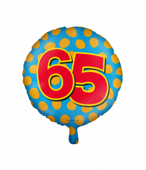 Happy foil balloons - 65 years