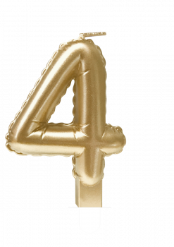 Foil balloon candle gold - 4