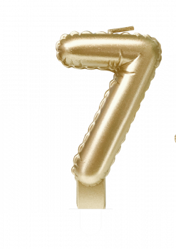 Foil balloon candle gold - 7