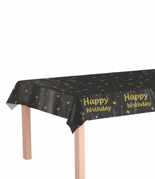 Classy party table cloth - Happy birthday