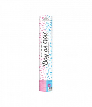 Confetti shooter 40 cm - Gender reveal boy paper