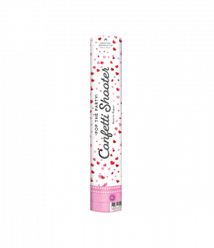 Confetti shooter 40 cm - Hearts paper