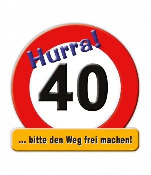 Decoration sign - 40 Jahre