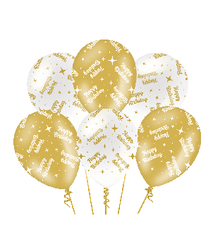 Fancy party balloons - Happy birthday