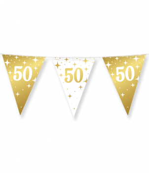 Fancy party flags foil - 50