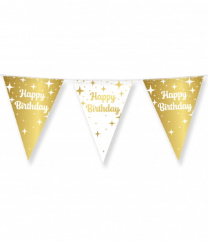 Fancy party flags foil - Happy birthday