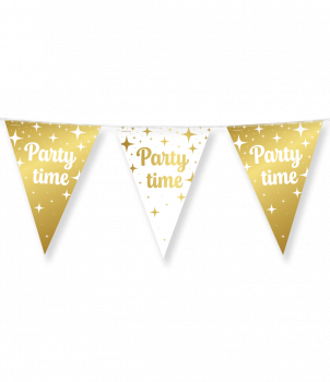 Fancy party flags foil - Party time