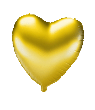 Foil balloon - Heart gold