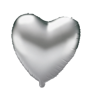 Foil balloon - Heart silver