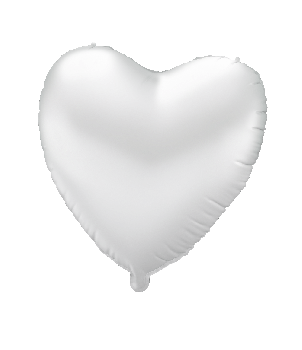 Foil balloon - Heart white