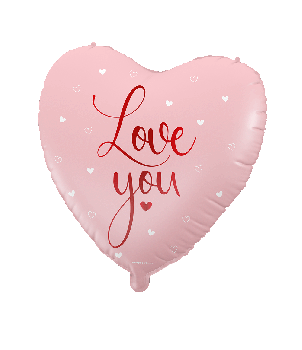 Foil balloon - Love you pink