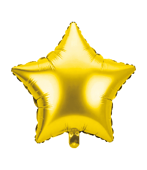 Foil balloon - Star gold