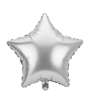 Foil balloon - Star silver