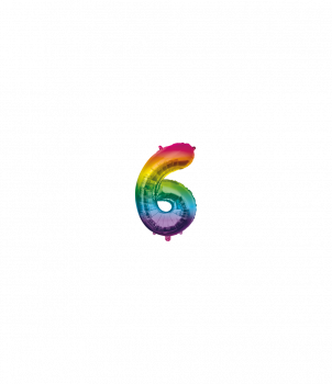 Foil Balloon 40 cm- no.6 Rainbow