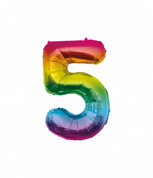 Foil Balloon 86 cm- no.5 Rainbow