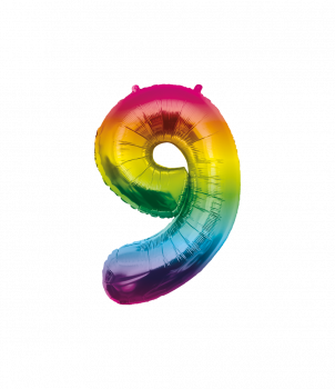 Foil Balloon 86 cm- no.9 Rainbow
