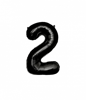 Foil Balloon 86 cm - no.2 Black