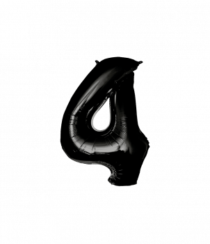 Foil Balloon 86 cm - no.4 Black