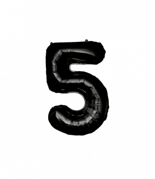 Foil Balloon 86 cm - no.5 Black
