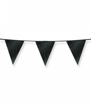 Glitter flags 16 x 20cm - Black