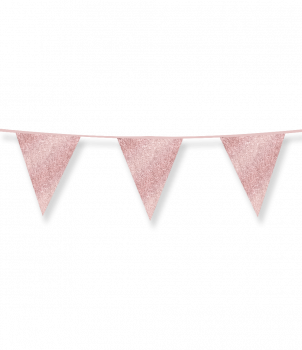 Glitter flags 16 x 20cm - Rose gold