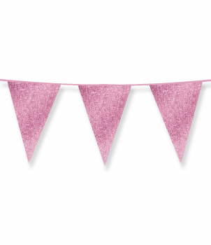 Glitter flags 20 x 30cm - Baby pink