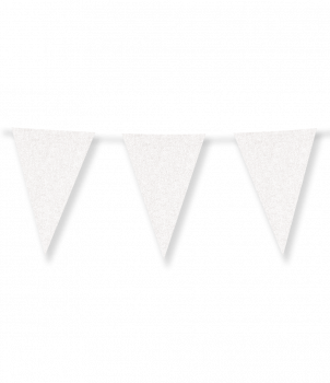 Glitter flags 20 x 30cm - White