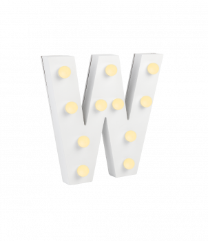 Light Letters - W