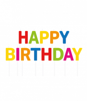 Party candles - Happy birthday multi colour
