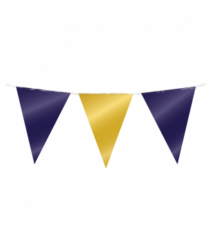 Party Flag Foil - Dark blue gold