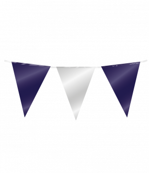 Party Flag Foil - Dark blue Silver