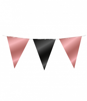Party Flag Foil - Rose gold Black