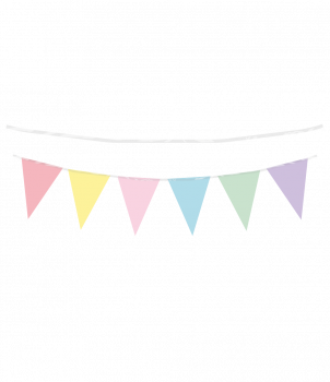 Party Flag PE - Pastel multi colour