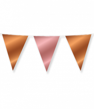 Party Flags foil - Bronze and rose gold