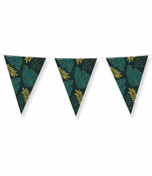 Party Flags foil - Leaves (safari)