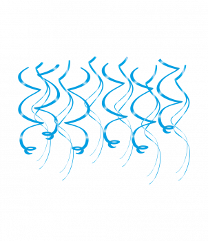 Swirl decorations - Baby blue