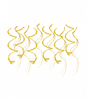 Swirl decorations - Gold