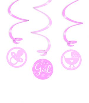 Swirl decorations - It's a girl !