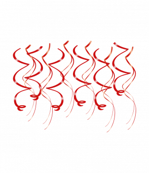Swirl decorations - Red