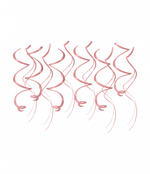 Swirl decorations - Rose gold