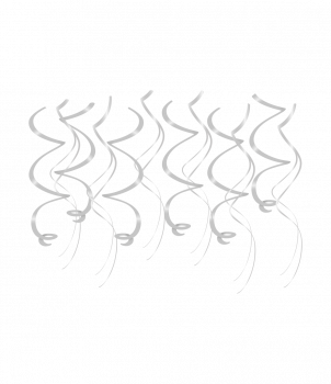 Swirl decorations - Silver
